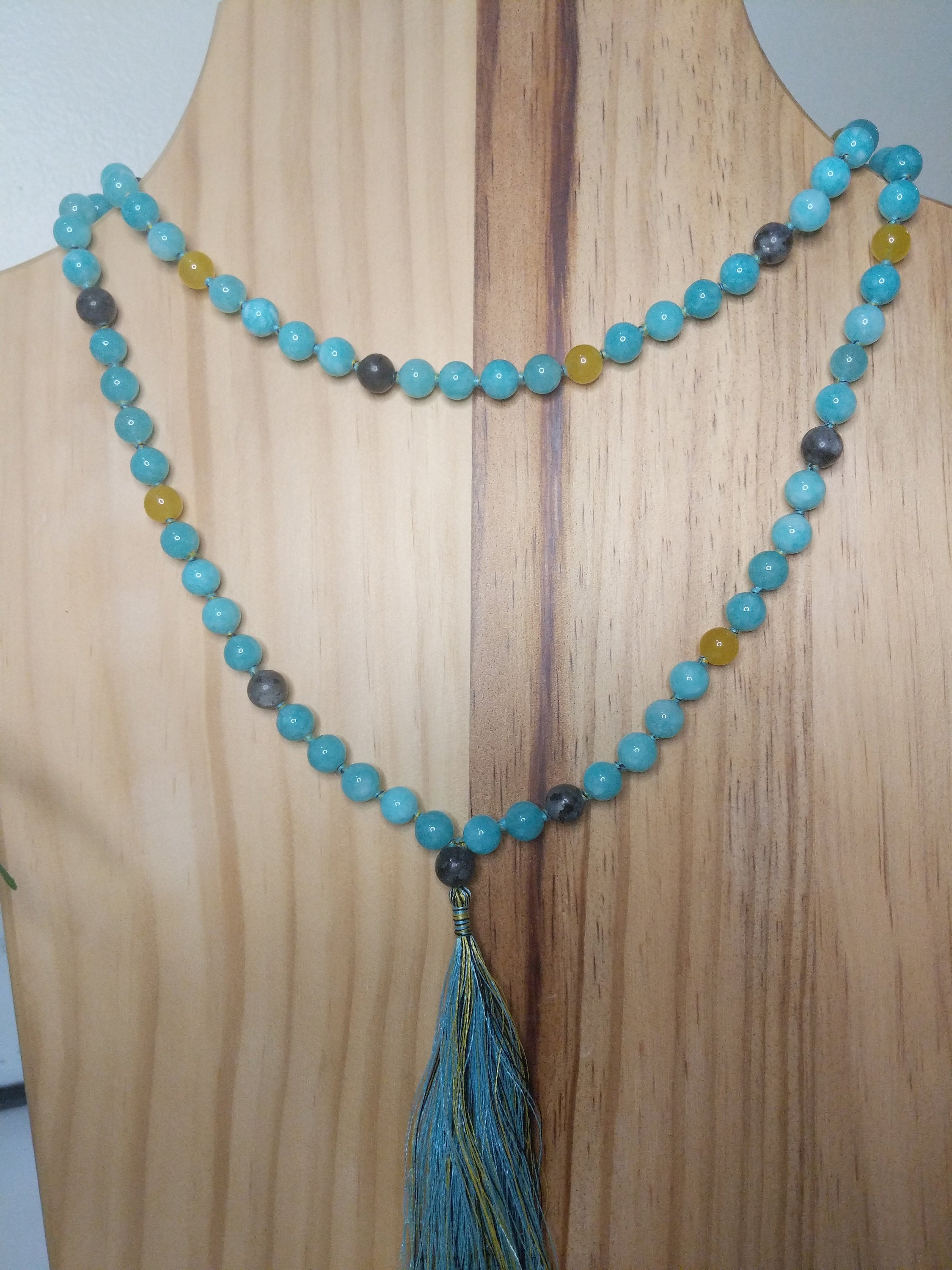 Buy Odette Designer Navy Blue Beads and Stones Long Necklace (Set of 2)  Online